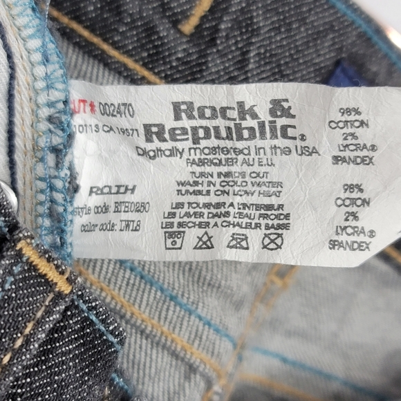 Rock & Republic Black Bootcut Jeans Size 24 - Picture 7 of 10